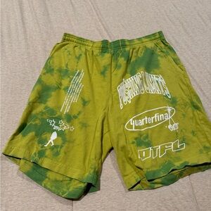 Green Tie-Dye Women's Shorts